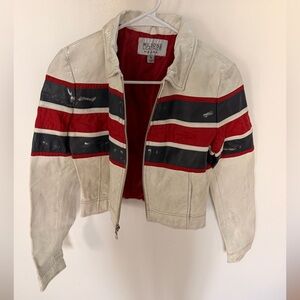 Vintage Wilsons Leather Maxima Jacket in Red and White